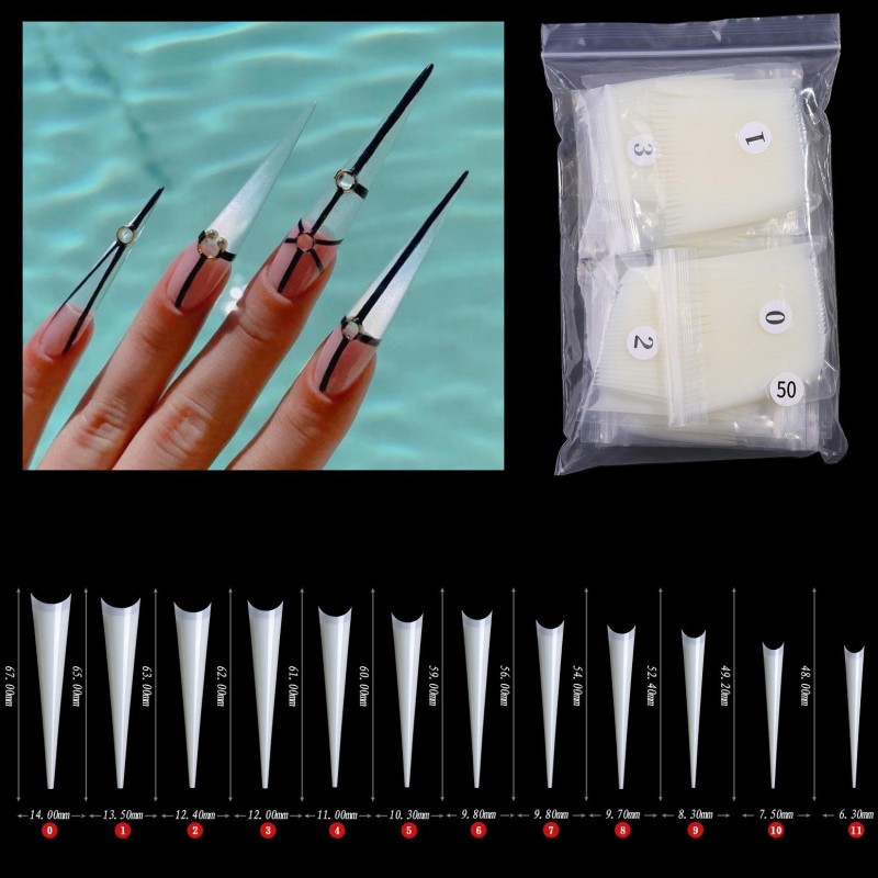Acrylic False Nails ABS ٹپس