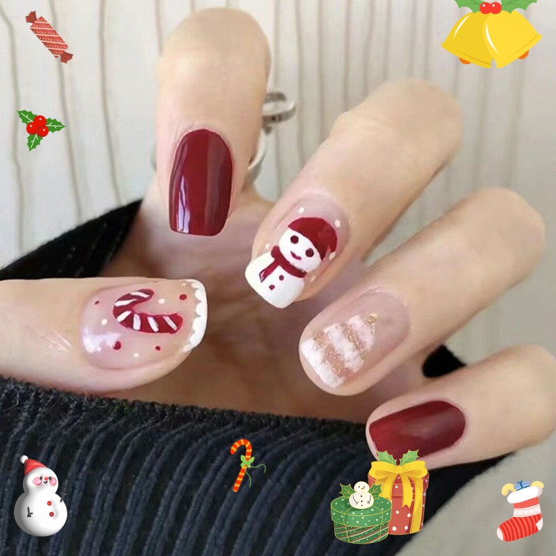 ناخن پر کرسمس پریس